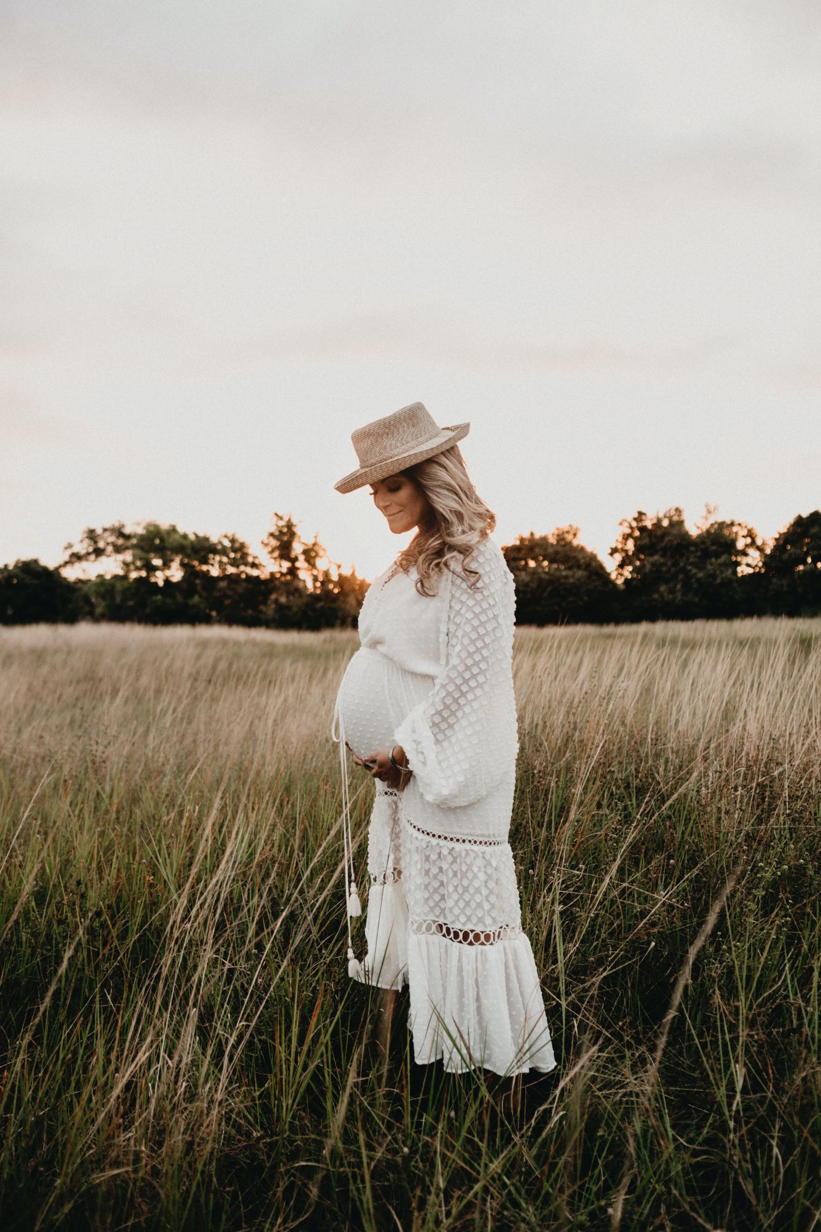 Pregnant lady in nature