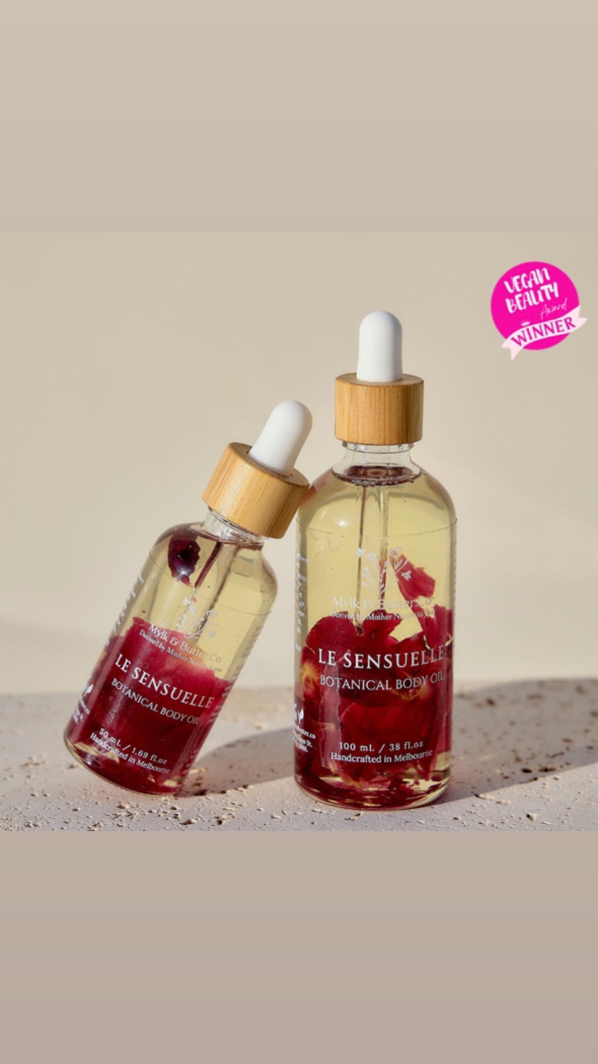 Organic award winning Le Sensuelle body and massage oil 